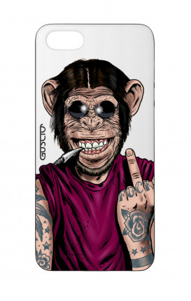 Cover Bicomponente Apple iPhone 5/5s/SE  - Scimmia è sempre felice bianco