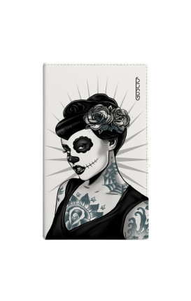 Cover Universal Casebook size2 - Calavera bianco e nero 