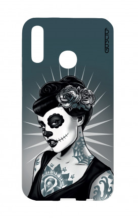 Cover TPU Huawei P Smart 2019 - Calavera bianco e nero