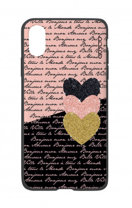 Apple iPhone XR Two-Component Cover - Hearts on words