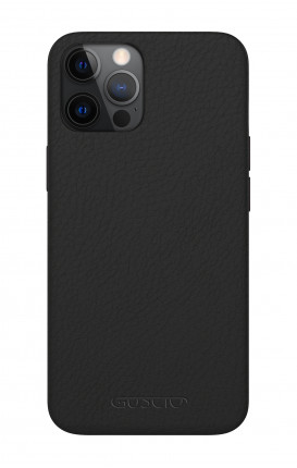 Luxury Leather Case Apple iPhone 12 MINI PURE BLACK - Neutro