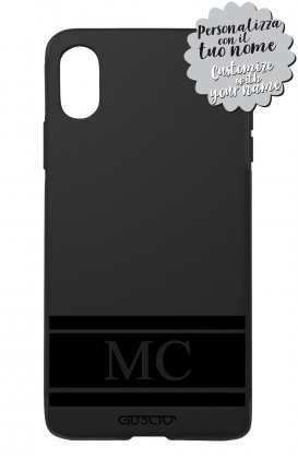 Cover Skin Feeling Apple iphone XS MAX BLK - InizialiFascia max 5 caratteri