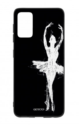 Cover Bicomponente Samsung S20Plus  - Ballerina su nero