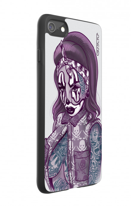 Apple iPhone 7/8 White Two-Component Cover - Chicana Pin Up Clown
