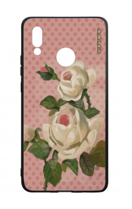 Huawei P20Lite WHT Two-Component Cover - Polka Dot and roses
