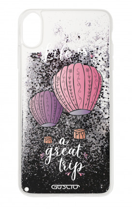 Cover GLITTER Liquid Apple iPhone XS MAX BLACK - Mongolfiere