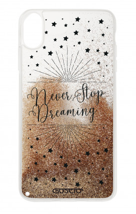 Cover GLITTER Liquid Apple iPhone XS MAX GOLD - Never Stop Dreaming