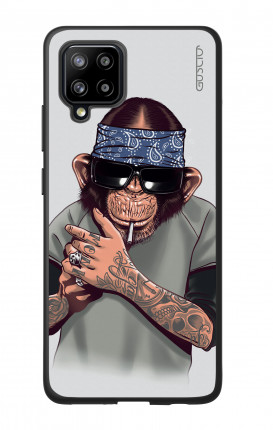 Cover Bicomponente Samsung A42 - Scimpanze con bandana