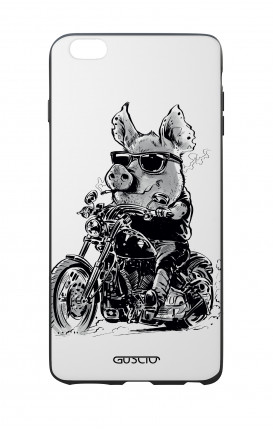 Apple iPhone 6 WHT Two-Component Cover - Biker Pig