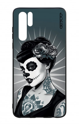 Cover Bicomponente Huawei P30PRO - Calavera bianco e nero