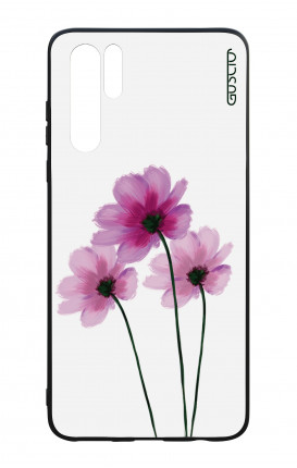 Huawei P30PRO WHT Two-Component Cover - Flowers on white