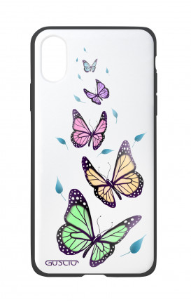 Cover Bicomponente Apple iPhone X/XS  - Farfalle e foglie