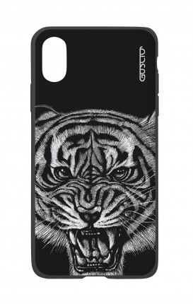 Apple iPhone X White Two-Component Cover - Black Tiger