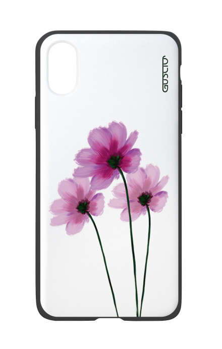 Apple iPhone X White Two-Component Cover - Flowers on white