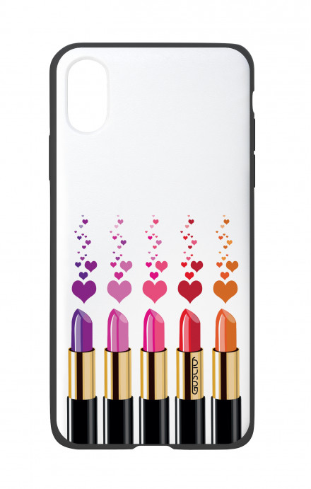 Apple iPhone X White Two-Component Cover - Lipsticks