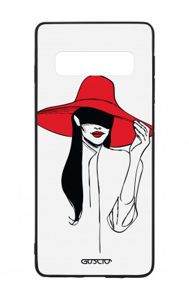 Samsung S10 WHT Two-Component Cover - Red Hat