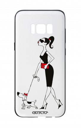 Samsung S8 Plus White Two-Component Cover - Miss with Dog