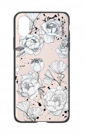 Apple iPhone X White Two-Component Cover - Peonias