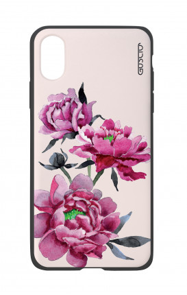 Apple iPhone X White Two-Component Cover - Pink Peonias