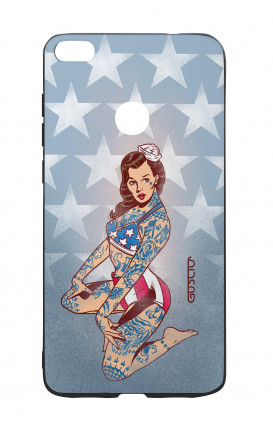 Huawei P8Lite 2017 White Two-Component Cover - USA Pin Up