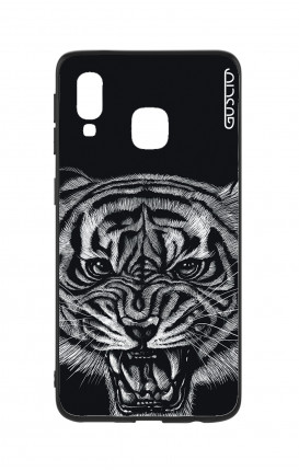 Samsung A40 WHT Two-Component Cover - Black Tiger