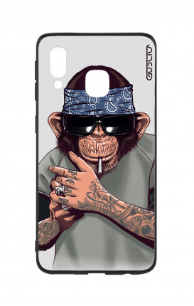 Samsung A40 WHT Two-Component Cover - Chimp with bandana