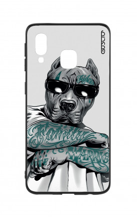 Samsung A40 WHT Two-Component Cover - Tattooed Pitbull