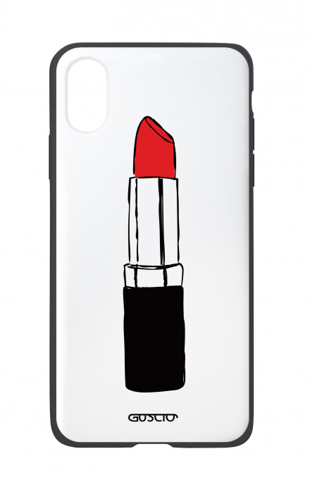 Apple iPhone X White Two-Component Cover - Red Lipstick