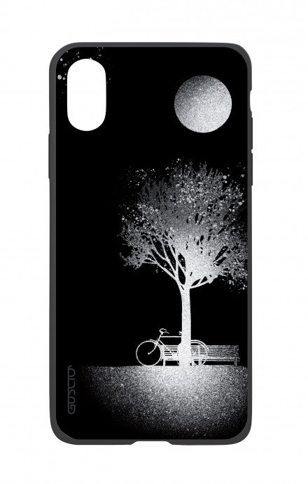 Apple iPhone X White Two-Component Cover - Moon and Tree