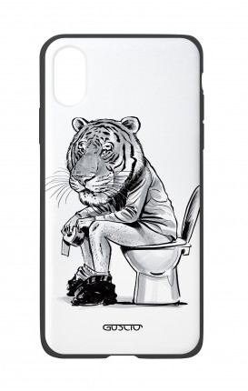 Apple iPhone X White Two-Component Cover - Tiger on WC