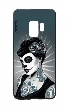 Cover Bicomponente Samsung S9 - Calavera bianco e nero