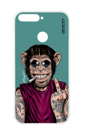 Cover TPU Huawei Y6 2018 Prime - Scimmia felice