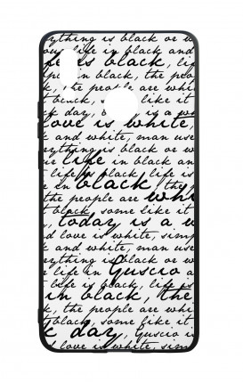 Cover Bicomponente Huawei P20Lite - Scritte in bianco e nero