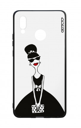 Cover Bicomponente Huawei P20Lite - Signora con borsetta