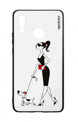 Huawei P20Lite WHT Two-Component Cover - Miss with Dog