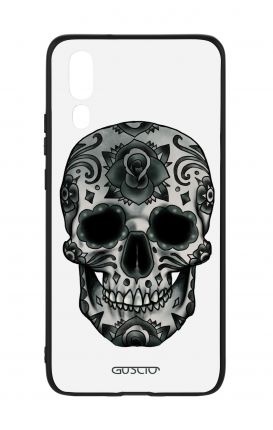 Huawei P20 WHT Two-Component Cover - WHT DarkCalaveraSkull