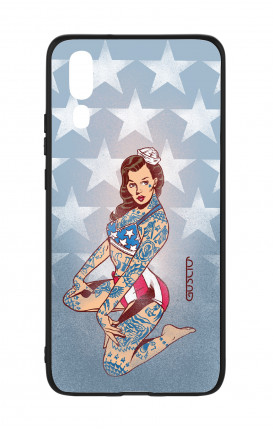 Huawei P20 WHT Two-Component Cover - USA Pin Up