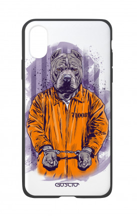 Apple iPh XS MAX WHT Two-Component Cover - WHT Dog Jail
