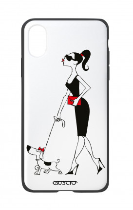 Apple iPh XS MAX WHT Two-Component Cover - Miss with Dog