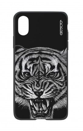 Apple iPh XS MAX WHT Two-Component Cover - Black Tiger