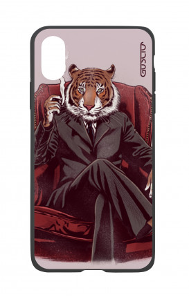 Apple iPh XS MAX WHT Two-Component Cover - Elegant Tiger