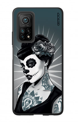 Cover Bicomponente Xiaomi MI 10T PRO - Calavera bianco e nero