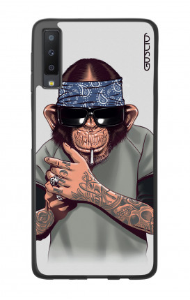 Cover Bicomponente Samsung A7 2018 - Scimpanze con bandana