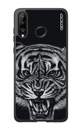 Huawei P30Lite WHT Two-Component Cover - Black Tiger