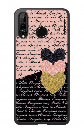Huawei P30Lite WHT Two-Component Cover - Hearts on words