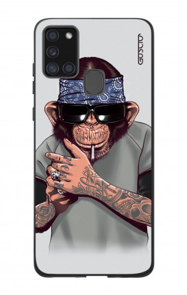 Case Bicomponente Samsung A21s - Scimpanze con bandana