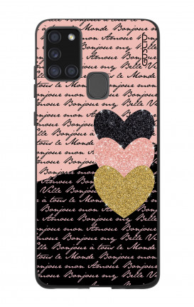 Samsung A21s Two-Component Cover - Hearts on words