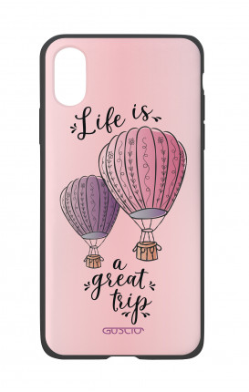 Apple iPh XS MAX WHT Two-Component Cover - Life is a Great Trip
