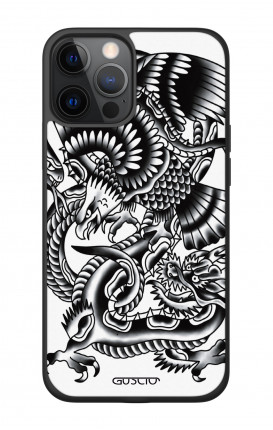 Apple iPhone 12 6.7" Two-Component Cover - Japan Tattoo B&W