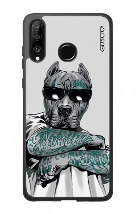 Huawei P30Lite WHT Two-Component Cover - Tattooed Pitbull